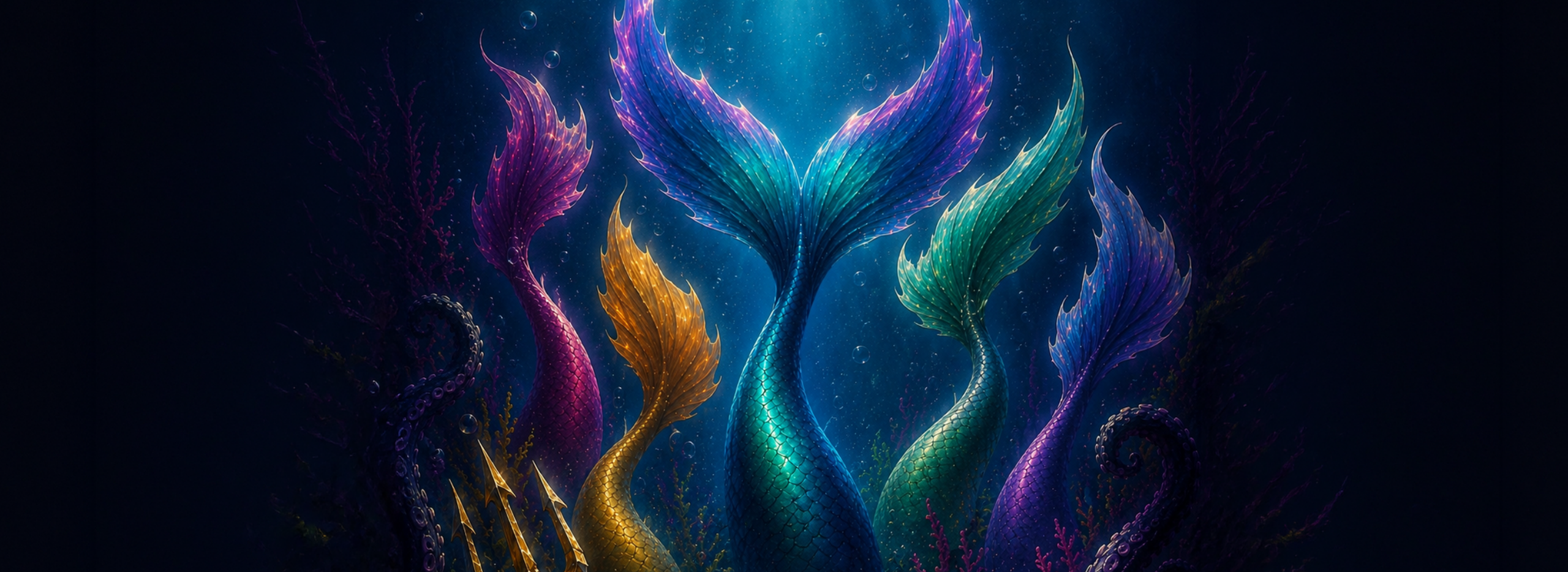 Araras - A Pequena Sereia - Banner Desktop 2560 por 934 pixels